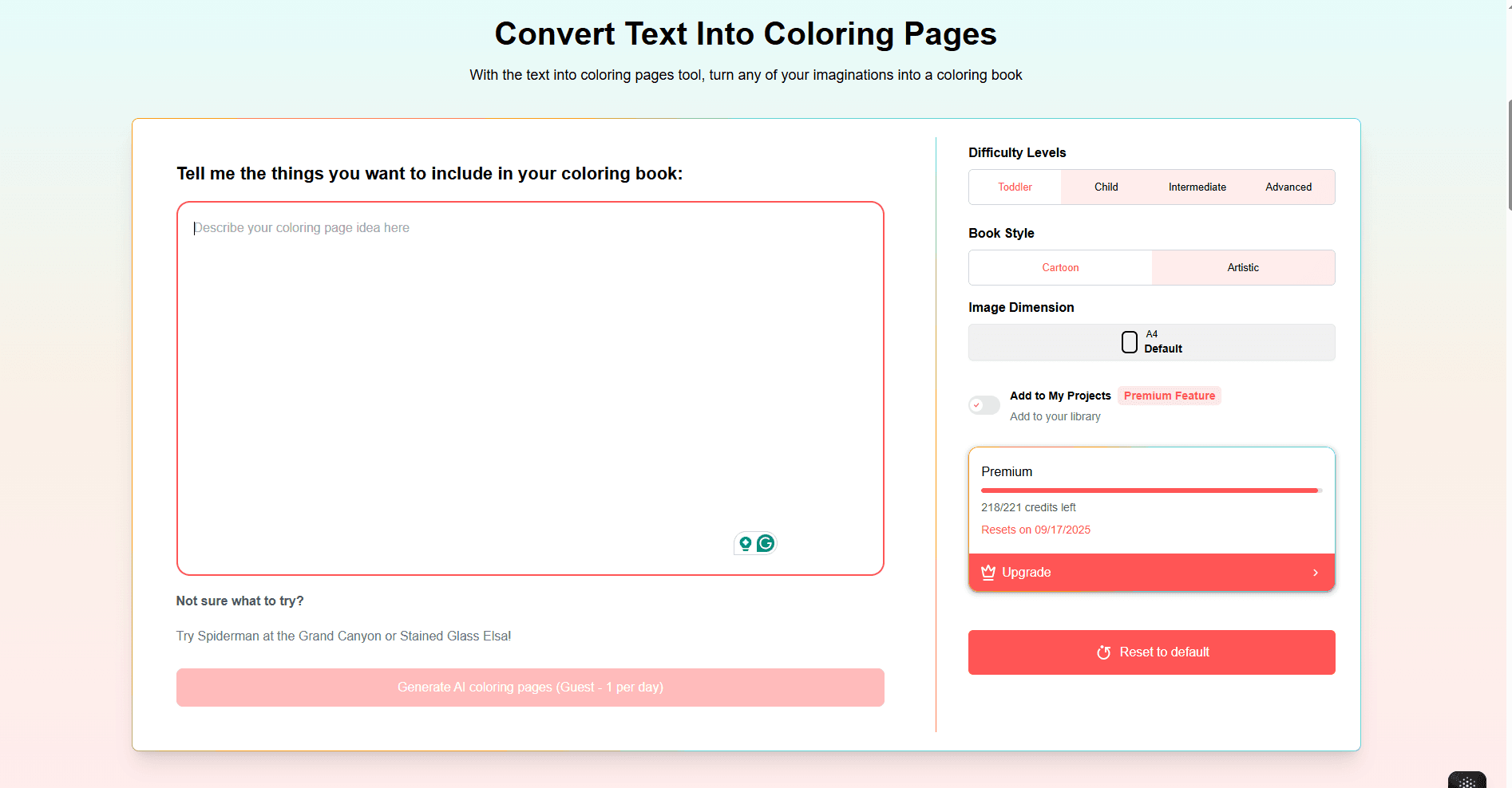 Colorverse AI Book Generation & Print screenshot 2